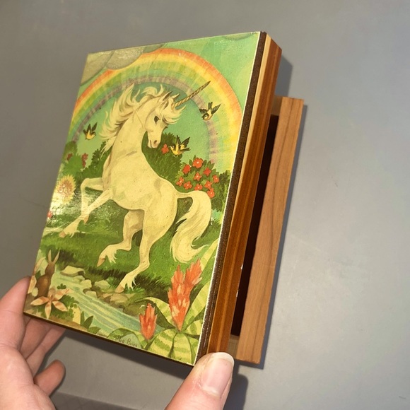 Other - Vintage Unicorn wooden trinket box, from Las Vegas, Nevada